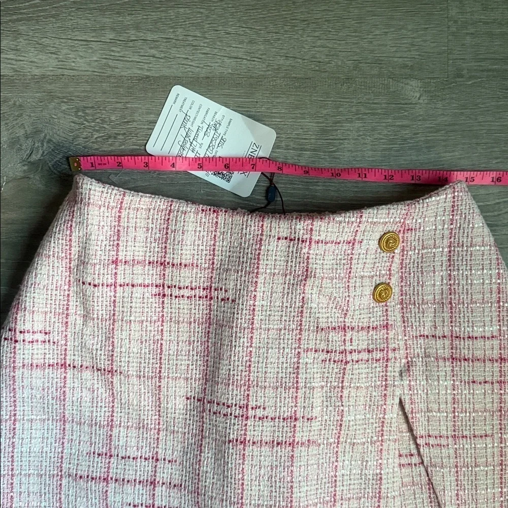 NEW Taylor Tillman Olivia Tweed Skort - Pink Tweed Medium